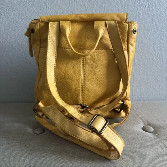 American Leather Co Yellow Bookbag - Picture 2 of 6